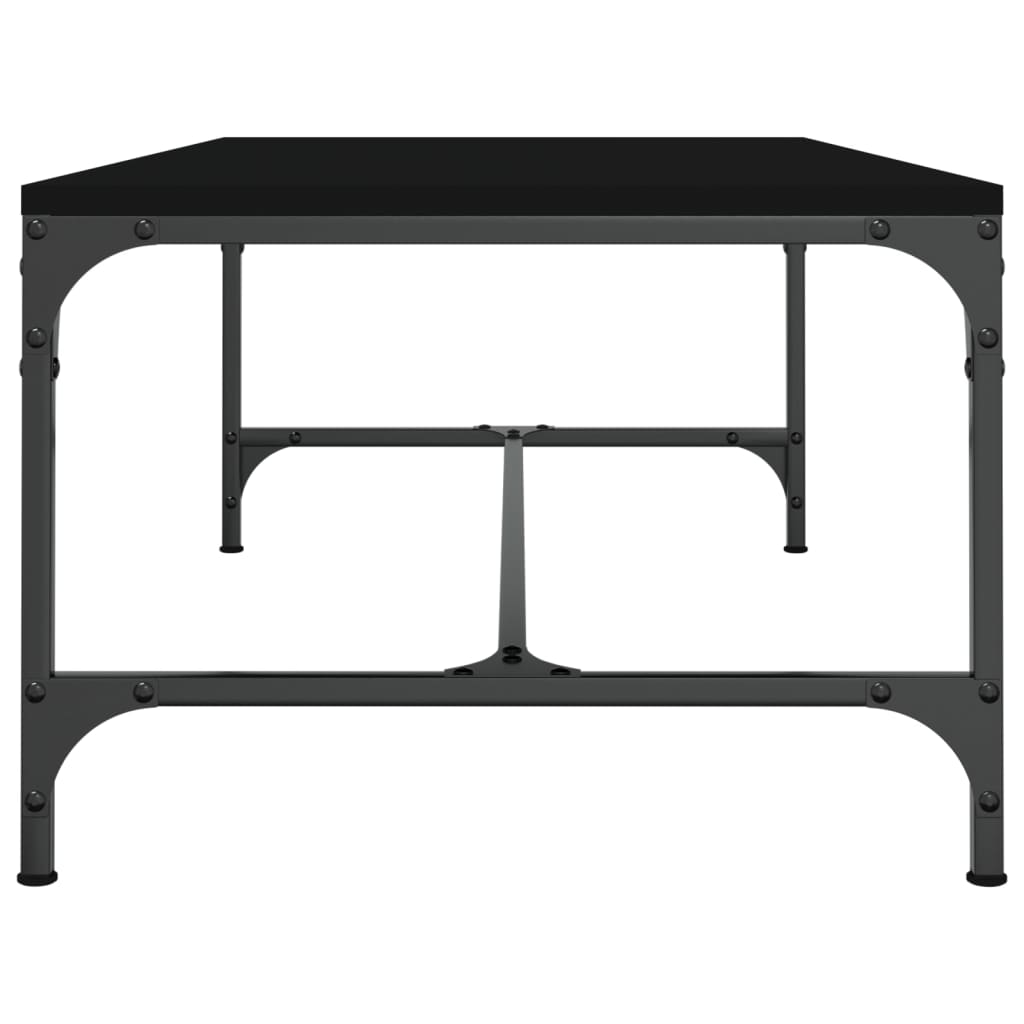 vidaXL Măsuță de cafea, negru, 80x50x35 cm, lemn prelucrat vidaXL Măsuță de cafea, negru, 80x50x35 cm, lemn prelucrat