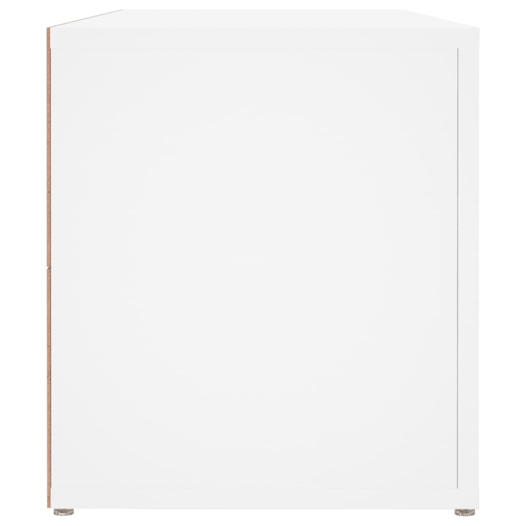 vidaXL Comodă TV, alb, 100x31,5x35 cm, lemn prelucrat vidaXL Comodă TV, alb, 100x31,5x35 cm, lemn prelucrat