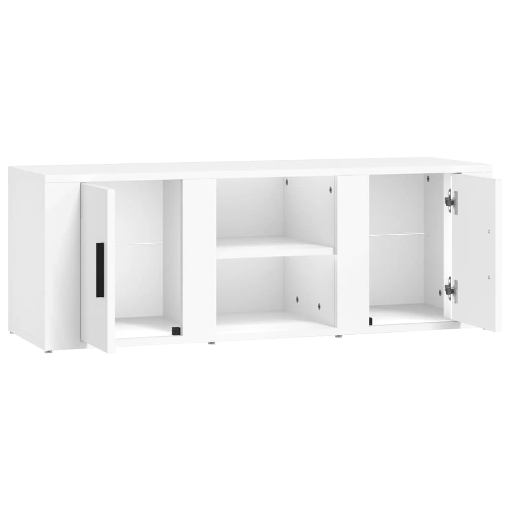 vidaXL Comodă TV, alb, 100x31,5x35 cm, lemn prelucrat vidaXL Comodă TV, alb, 100x31,5x35 cm, lemn prelucrat