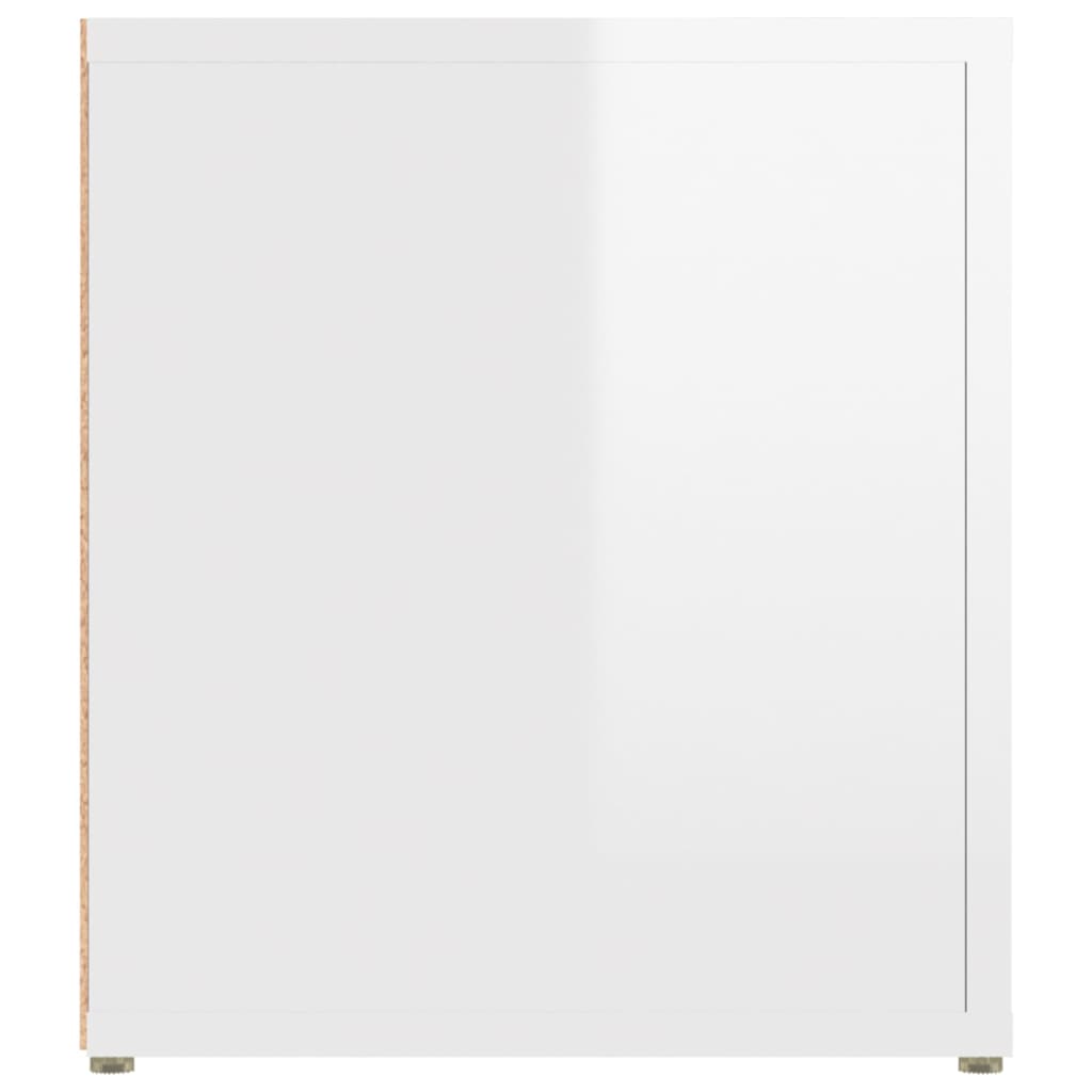 vidaXL Comodă TV, alb extralucios, 80x31,5x36 cm, lemn prelucrat vidaXL Comodă TV, alb extralucios, 80x31,5x36 cm, lemn prelucrat