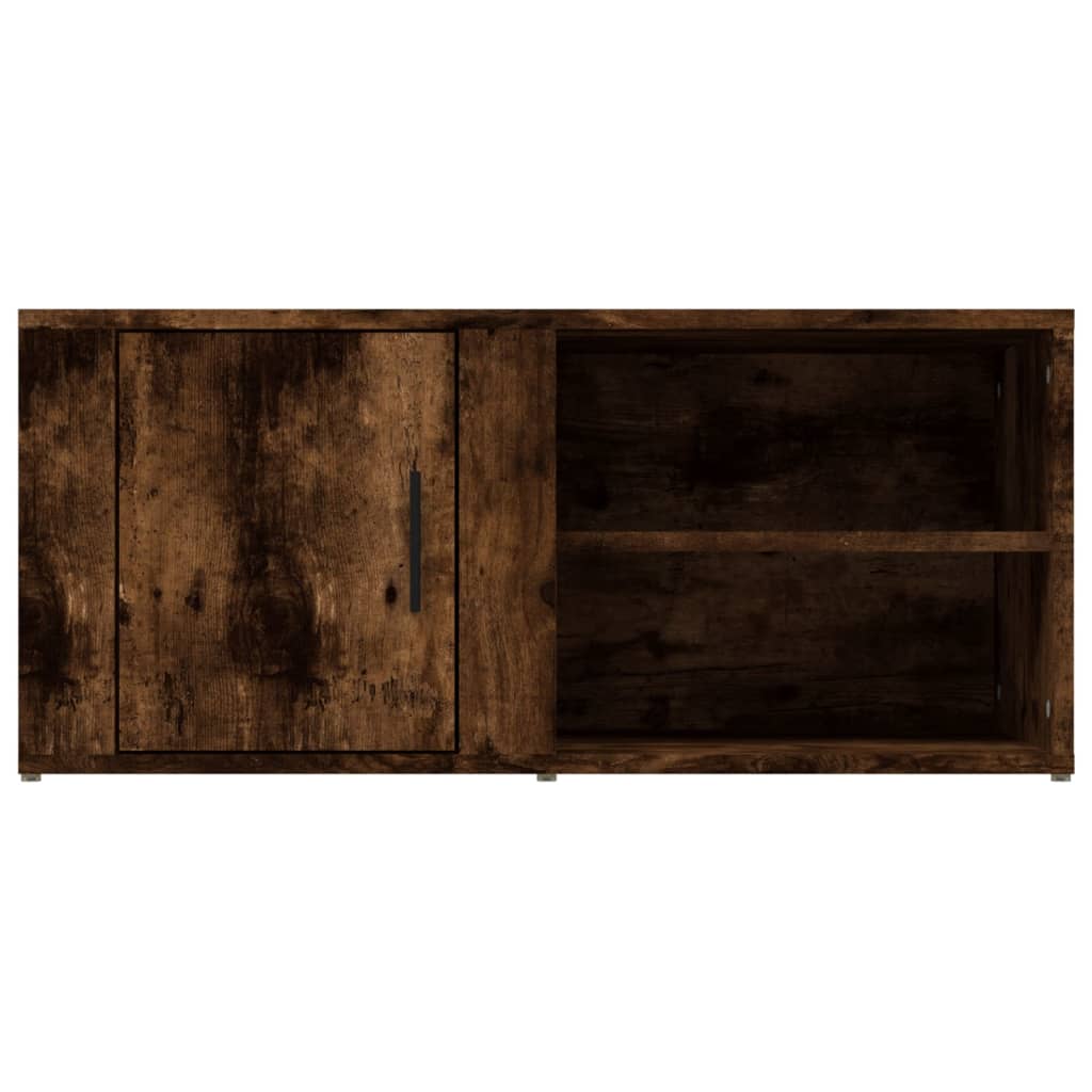 vidaXL Comode TV, 2 buc., stejar fumuriu, 80x31,5x36 cm lemn prelucrat