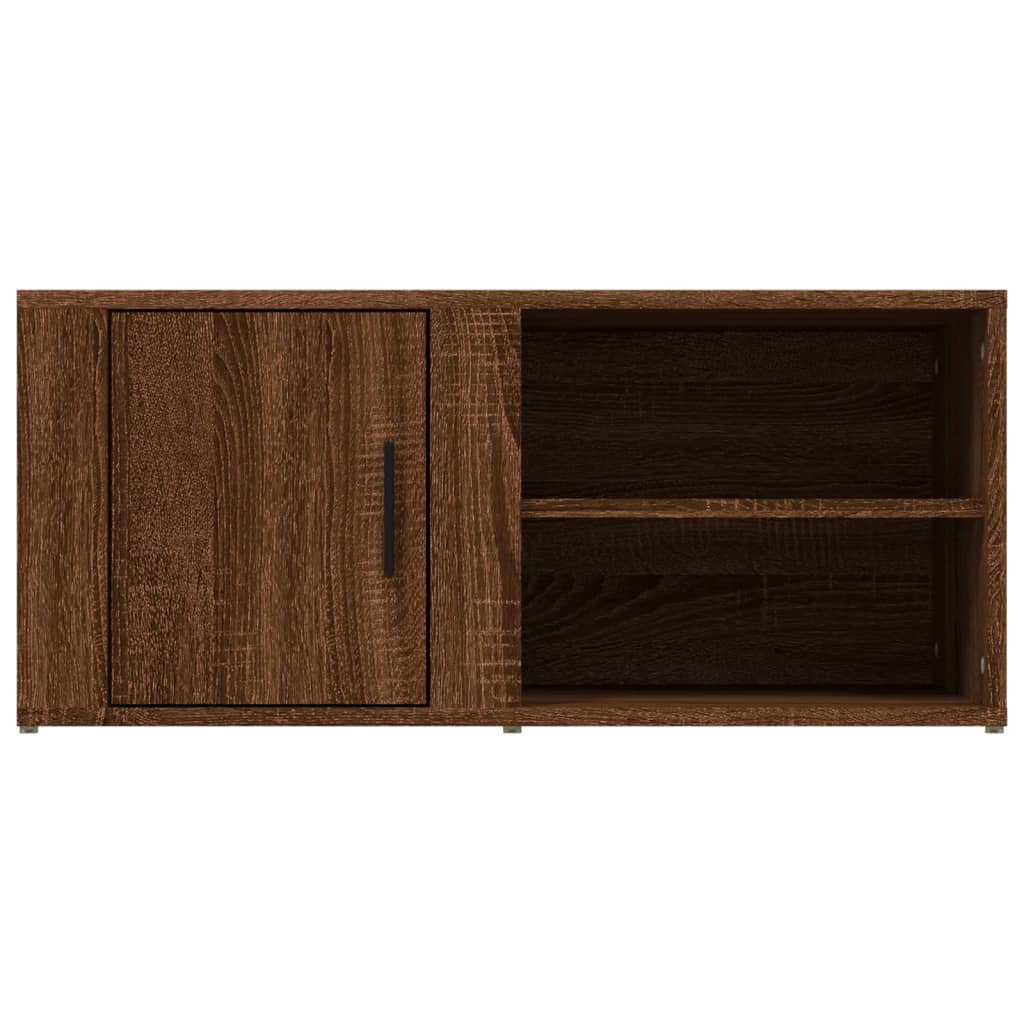 vidaXL Comodă TV, stejar maro, 80x31,5x36 cm, lemn prelucrat