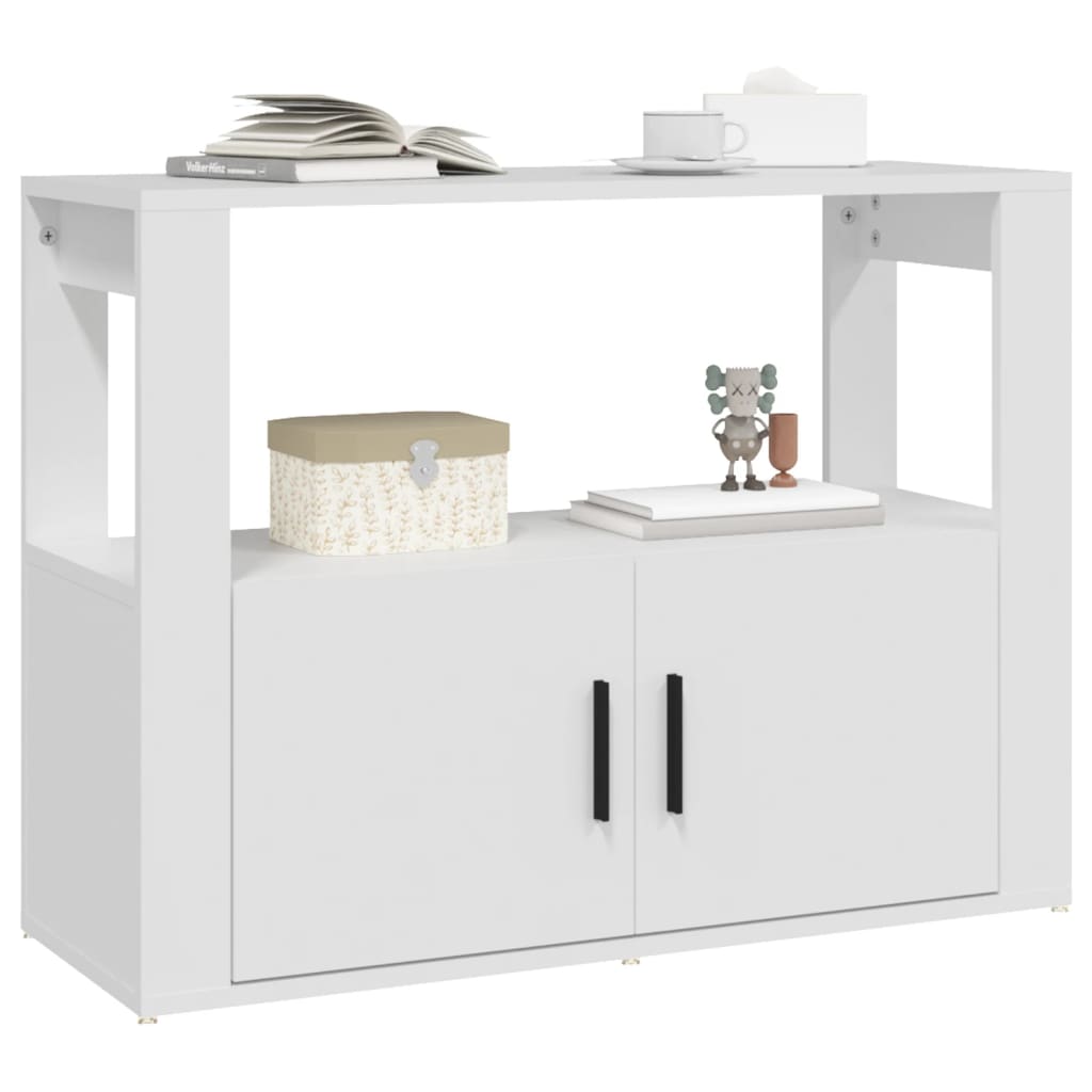 vidaXL Servantă, alb, 80x30x60 cm, lemn prelucrat vidaXL Servantă, alb, 80x30x60 cm, lemn prelucrat