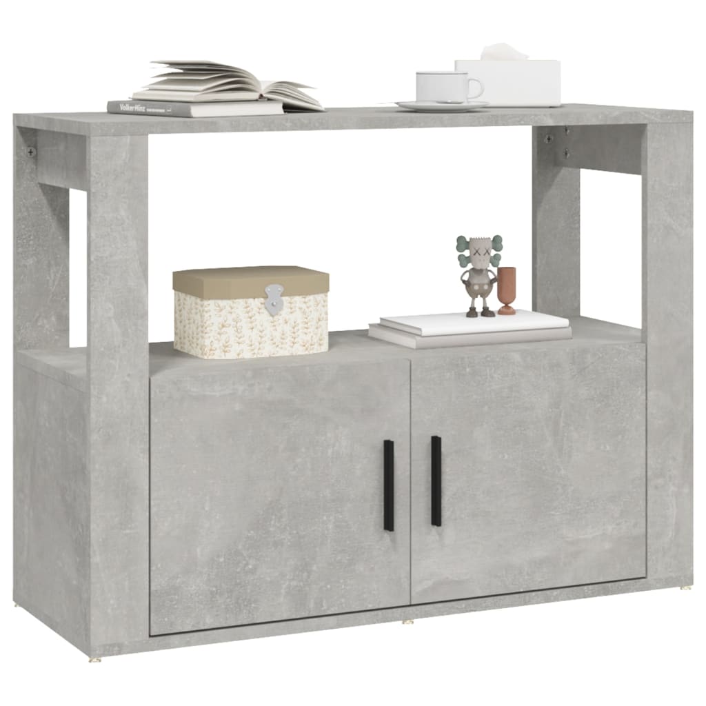 vidaXL Servantă, gri beton, 80x30x60 cm, lemn prelucrat vidaXL Servantă, gri beton, 80x30x60 cm, lemn prelucrat