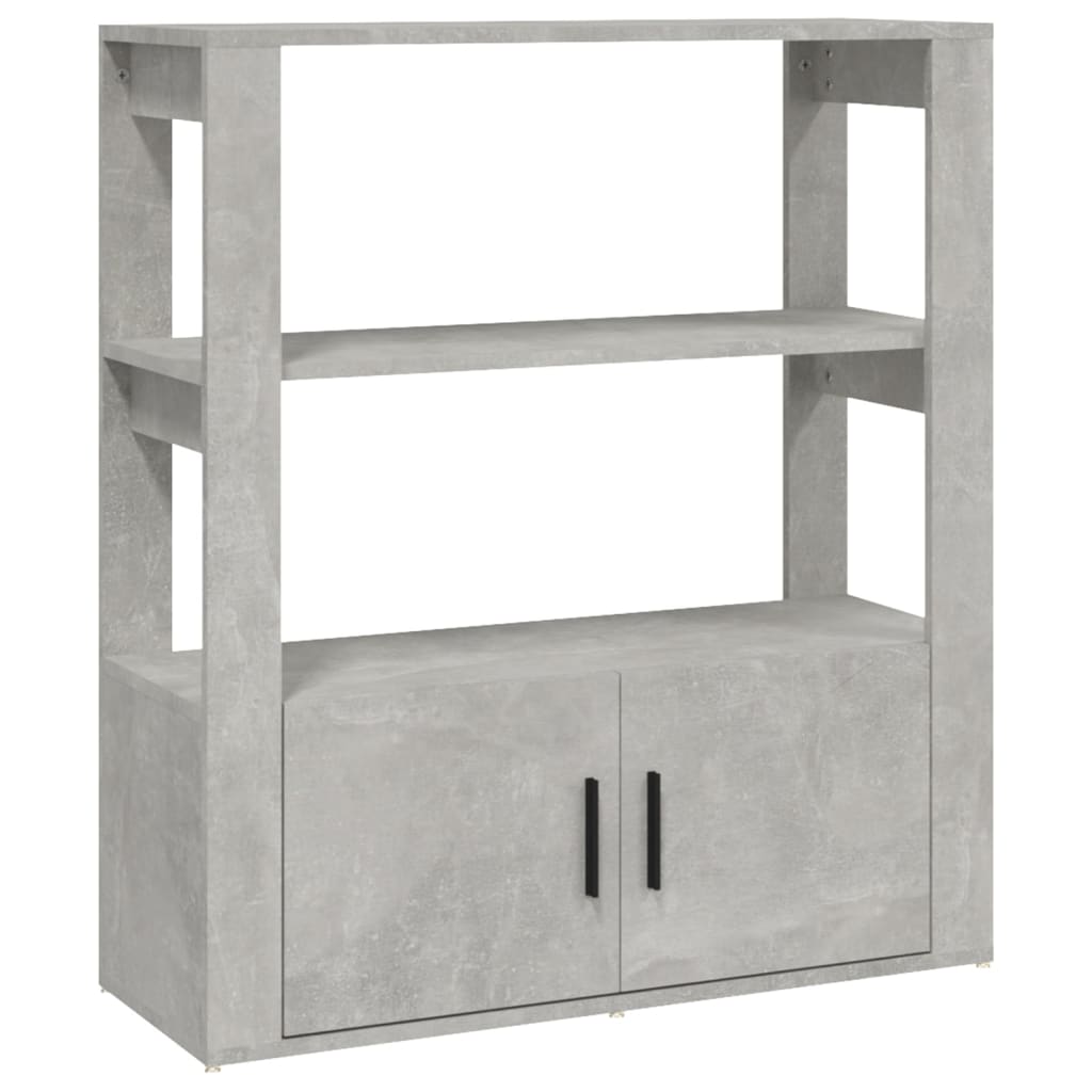 vidaXL Servantă, gri beton, 80x30x90 cm, lemn prelucrat vidaXL Servantă, gri beton, 80x30x90 cm, lemn prelucrat