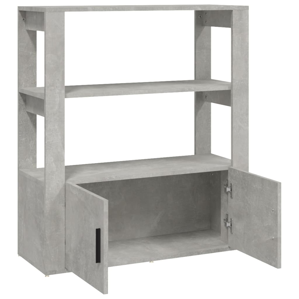vidaXL Servantă, gri beton, 80x30x90 cm, lemn prelucrat vidaXL Servantă, gri beton, 80x30x90 cm, lemn prelucrat