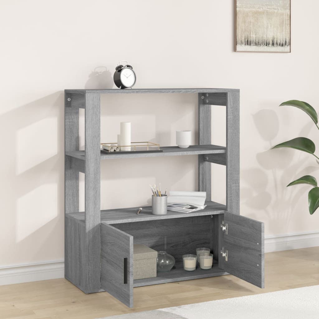 vidaXL Servantă, gri sonoma, 80x30x90 cm, lemn prelucrat