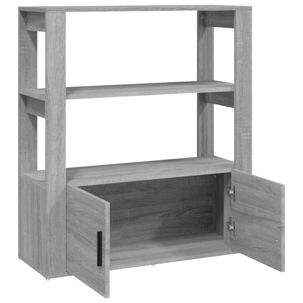 vidaXL Servantă, gri sonoma, 80x30x90 cm, lemn prelucrat