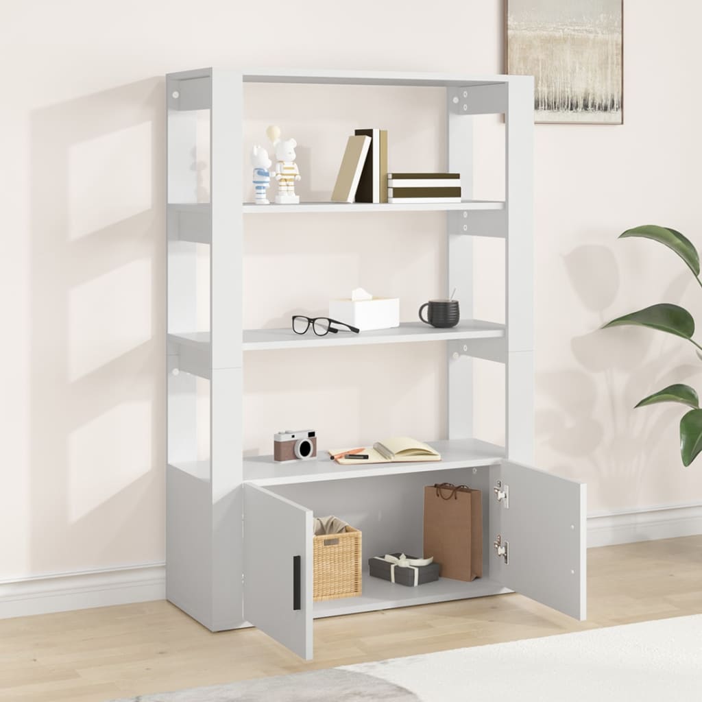 vidaXL Servantă, alb, 80x30x119,5 cm, lemn prelucrat vidaXL Servantă, alb, 80x30x119,5 cm, lemn prelucrat