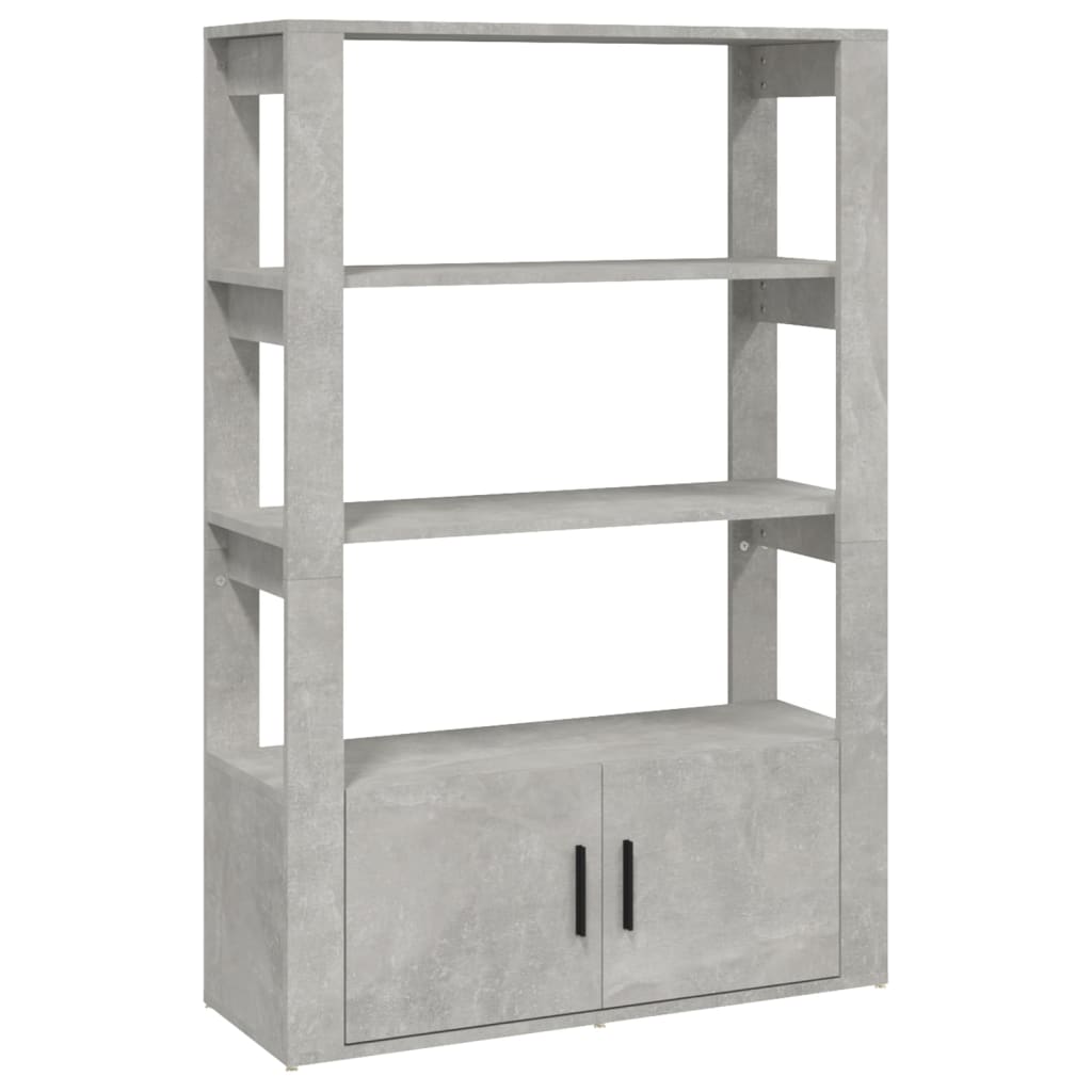 vidaXL Servantă, gri beton, 80x30x119,5 cm, lemn prelucrat vidaXL Servantă, gri beton, 80x30x119,5 cm, lemn prelucrat