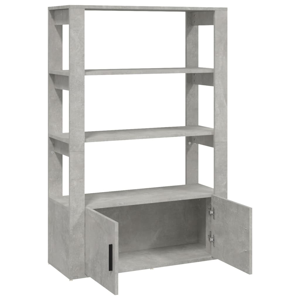 vidaXL Servantă, gri beton, 80x30x119,5 cm, lemn prelucrat vidaXL Servantă, gri beton, 80x30x119,5 cm, lemn prelucrat
