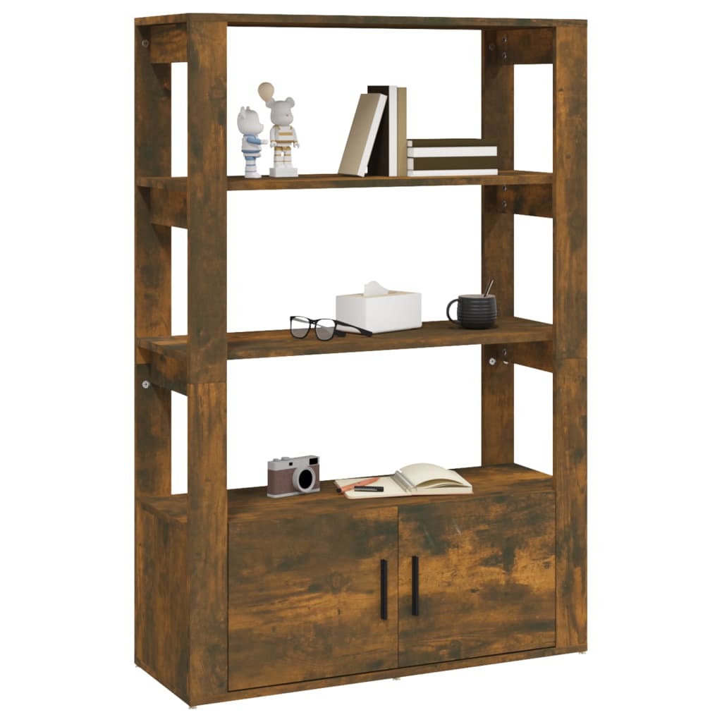 vidaXL Servantă, stejar fumuriu, 80x30x119,5 cm, lemn prelucrat