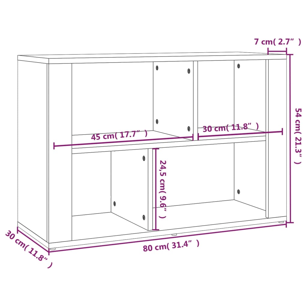 vidaXL Servantă, gri beton, 80x30x54 cm, lemn prelucrat vidaXL Servantă, gri beton, 80x30x54 cm, lemn prelucrat
