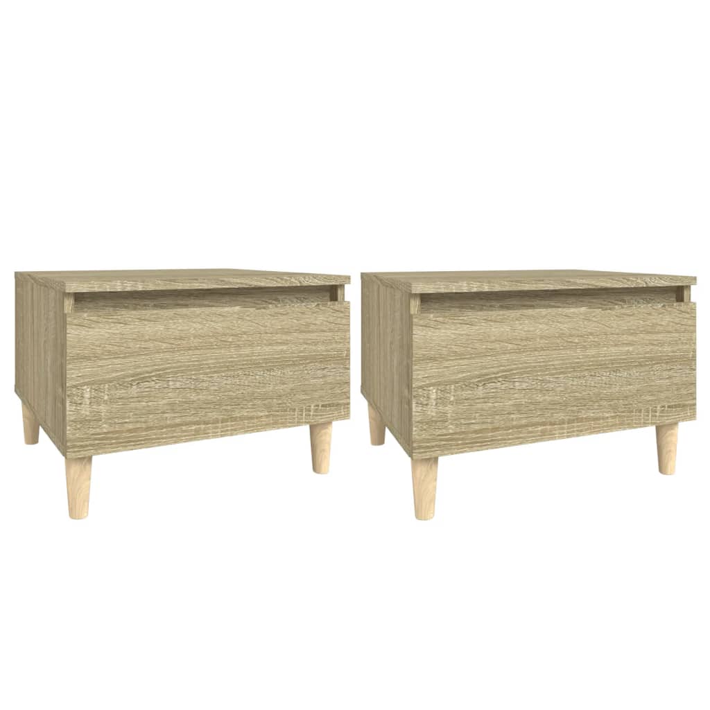 vidaXL Mese laterale 2 buc. stejar sonoma 50x46x35 cm lemn compozit