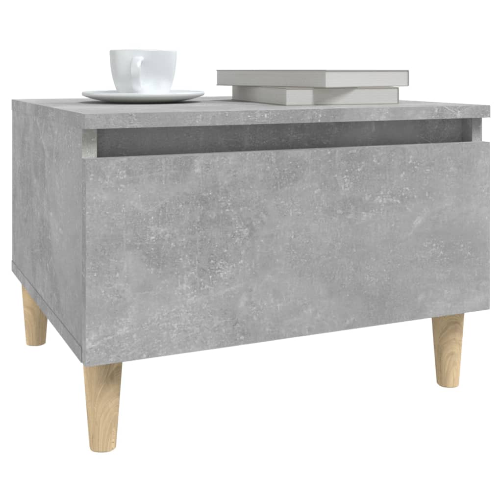 vidaXL Masă laterală, gri beton, 50x46x35 cm, lemn compozit vidaXL Masă laterală, gri beton, 50x46x35 cm, lemn compozit