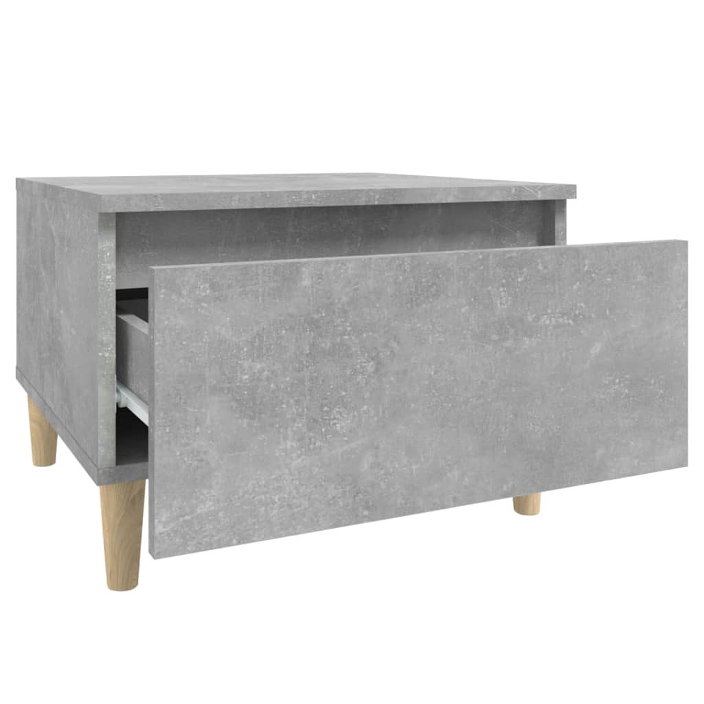 vidaXL Masă laterală, gri beton, 50x46x35 cm, lemn compozit vidaXL Masă laterală, gri beton, 50x46x35 cm, lemn compozit