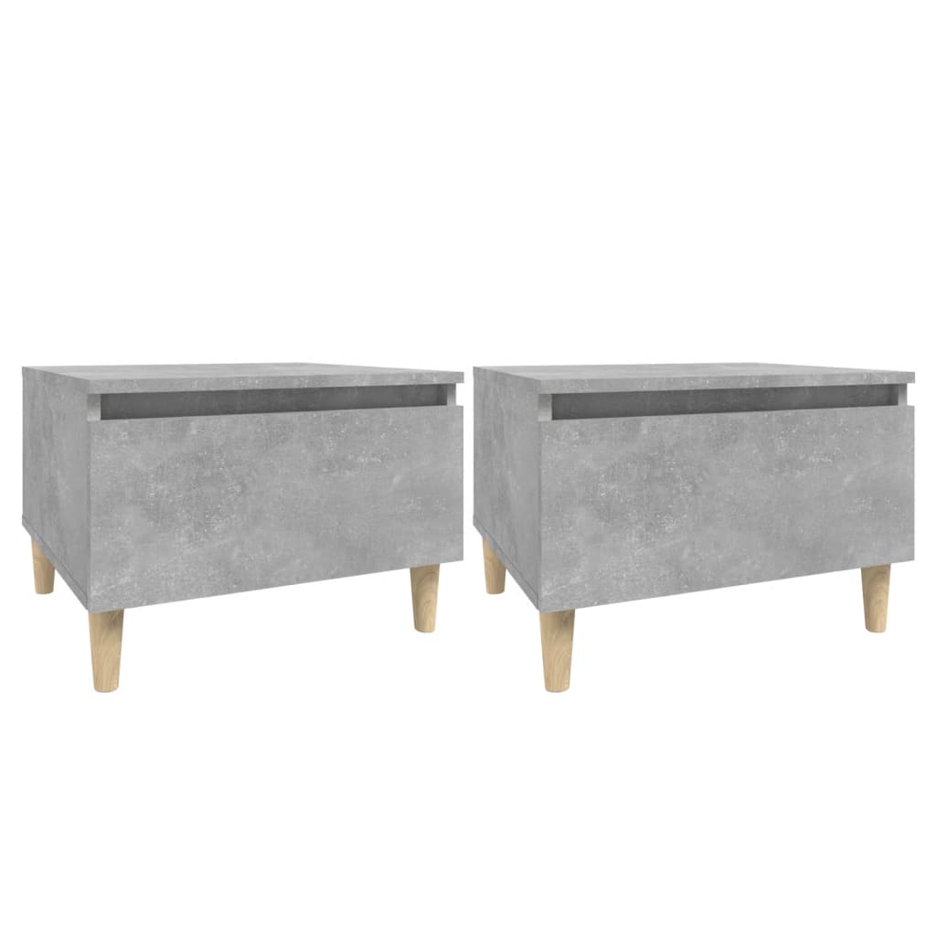 vidaXL Mese laterale, 2 buc., gri beton, 50x46x35 cm, lemn compozit