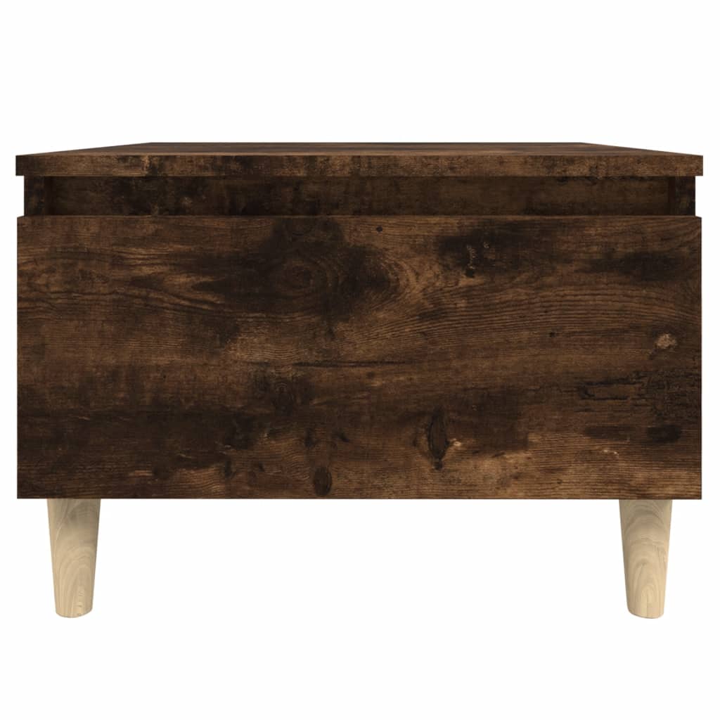 vidaXL Masă laterală, stejar fumuriu, 50x46x35 cm, lemn compozit vidaXL Masă laterală, stejar fumuriu, 50x46x35 cm, lemn compozit