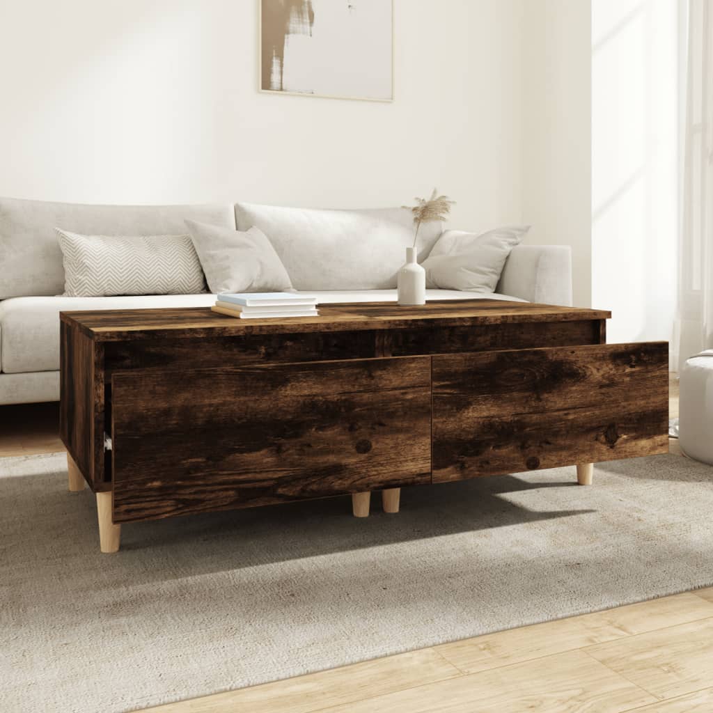 vidaXL Mese laterale 2 buc. stejar fumuriu 50x46x35 cm lemn compozit
