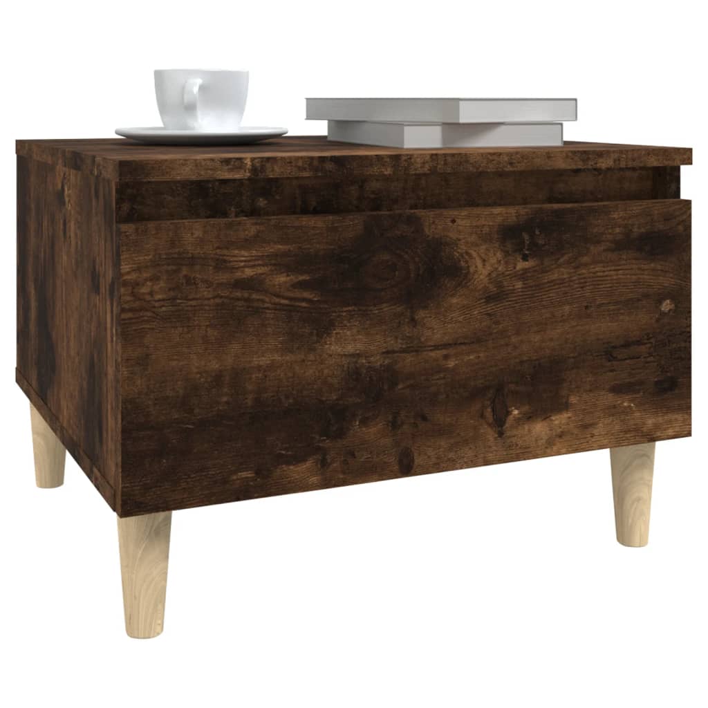 vidaXL Mese laterale 2 buc. stejar fumuriu 50x46x35 cm lemn compozit