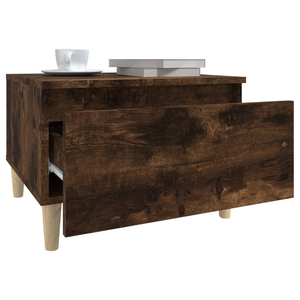 vidaXL Mese laterale 2 buc. stejar fumuriu 50x46x35 cm lemn compozit