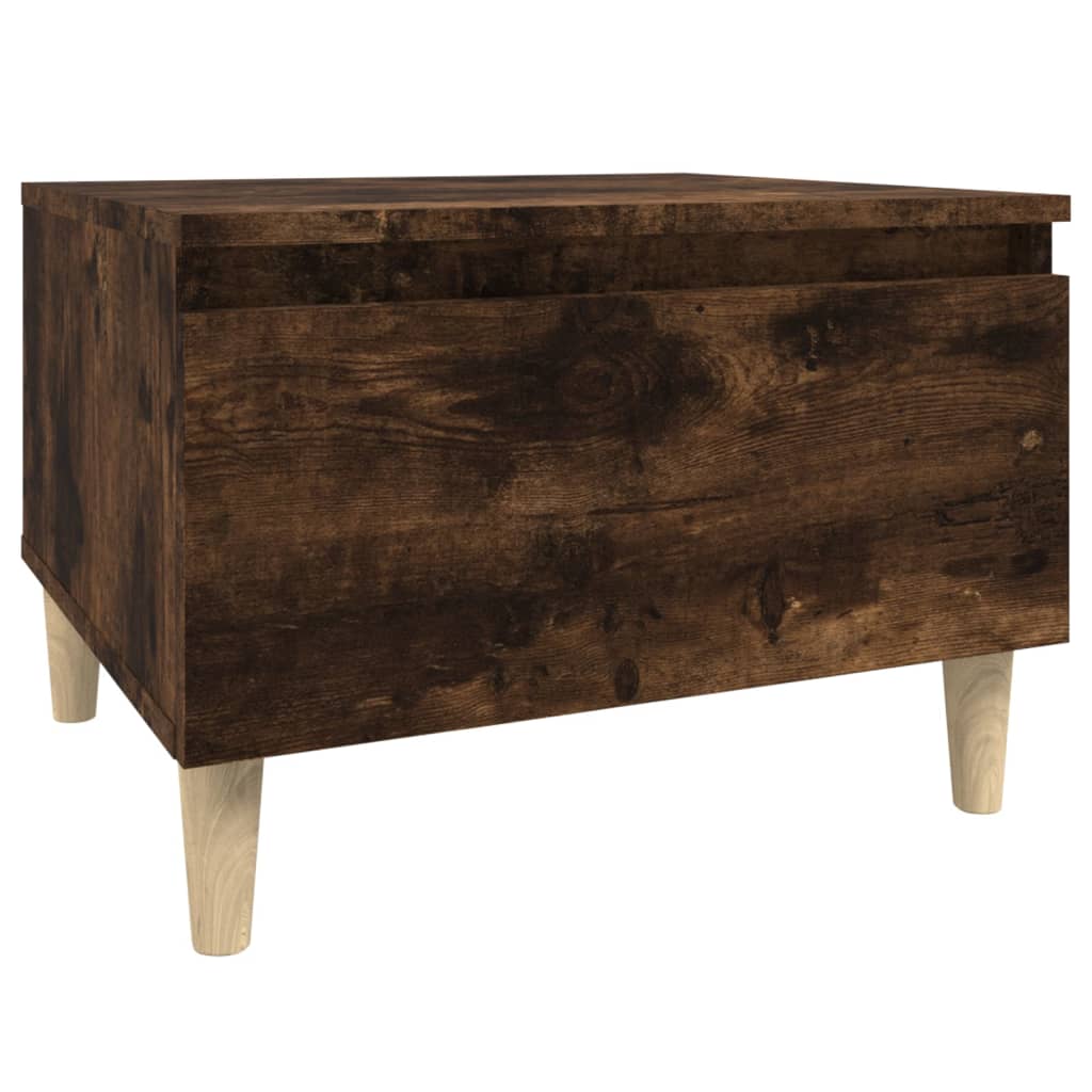 vidaXL Mese laterale 2 buc. stejar fumuriu 50x46x35 cm lemn compozit
