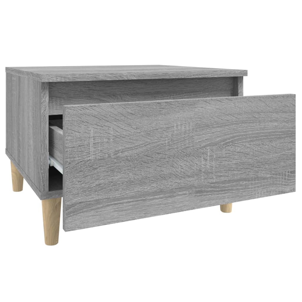 vidaXL Masă laterală, gri sonoma, 50x46x35 cm, lemn compozit vidaXL Masă laterală, gri sonoma, 50x46x35 cm, lemn compozit