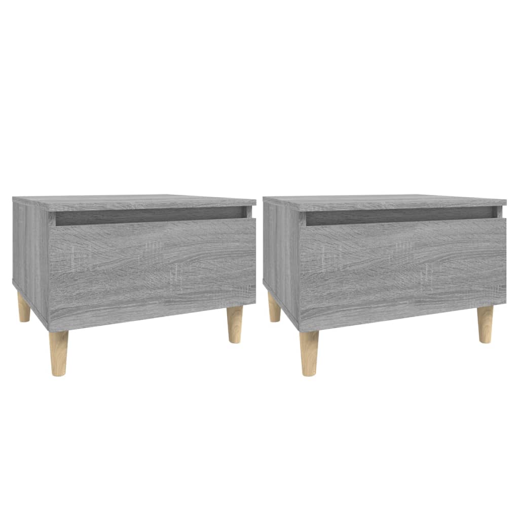 vidaXL Mese laterale 2 buc. gri sonoma 50x46x35 cm lemn compozit