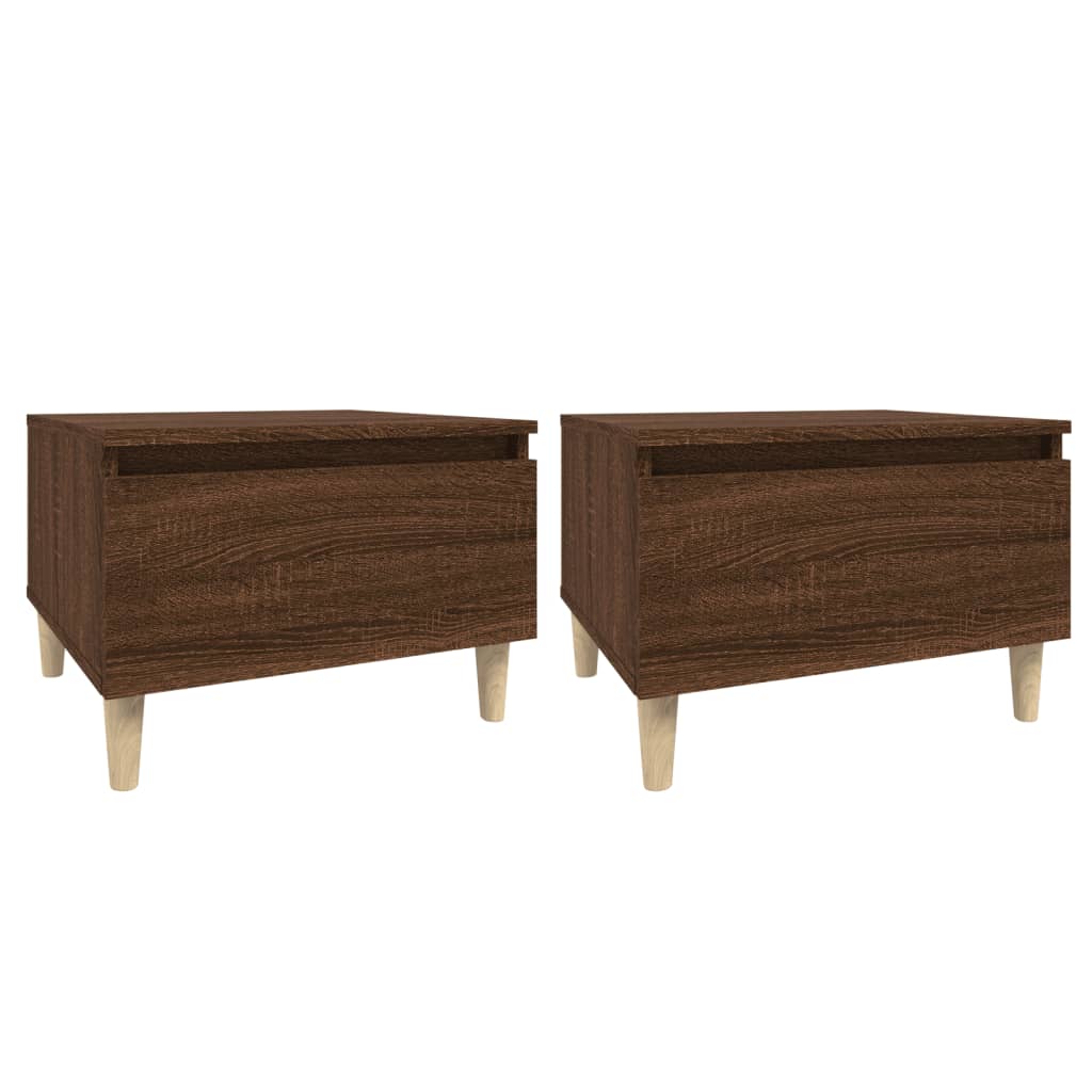 vidaXL Mese laterale 2 buc. stejar maro 50x46x35 cm lemn compozit