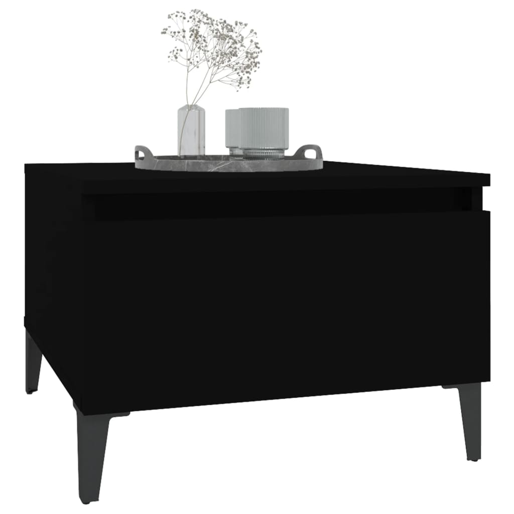 vidaXL Mese laterale, 2 buc., negru, 50x46x35 cm, lemn compozit