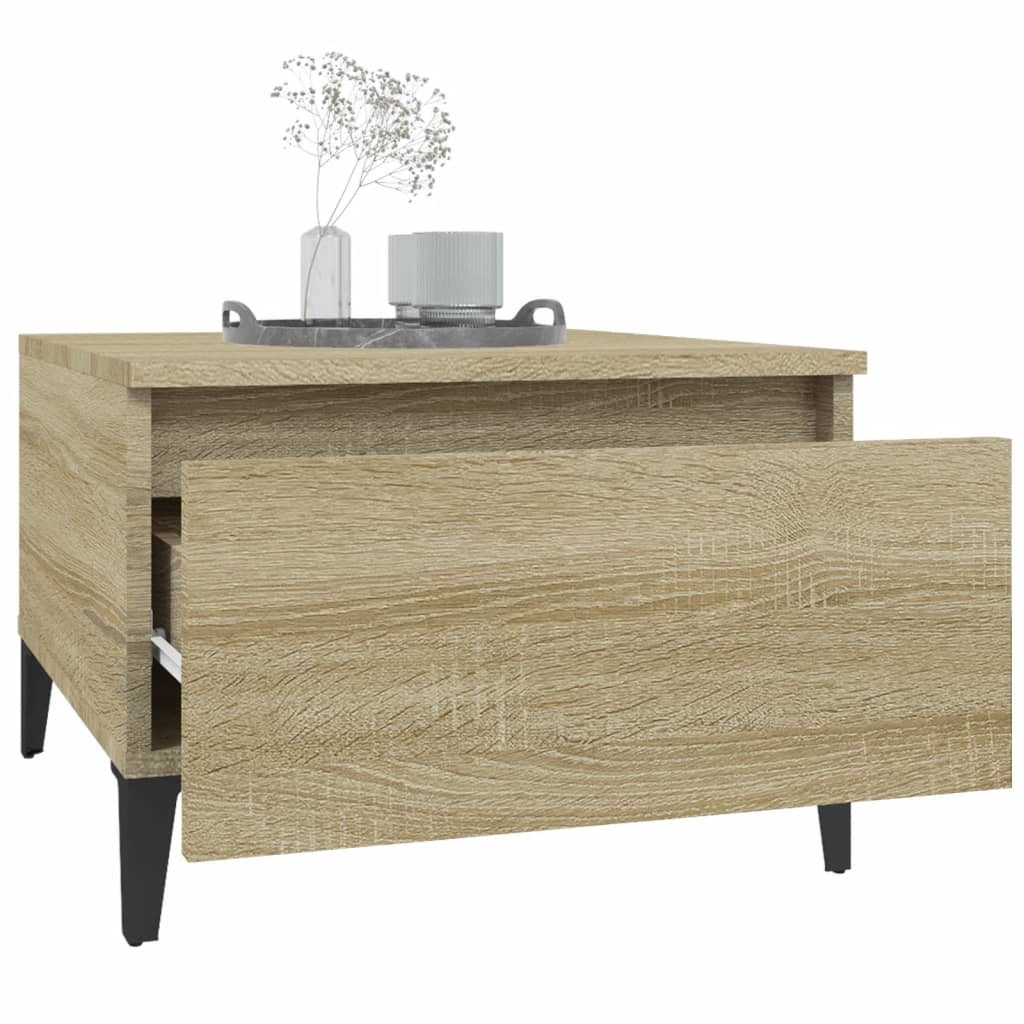 vidaXL Masă laterală, stejar sonoma, 50x46x35 cm, lemn compozit vidaXL Masă laterală, stejar sonoma, 50x46x35 cm, lemn compozit