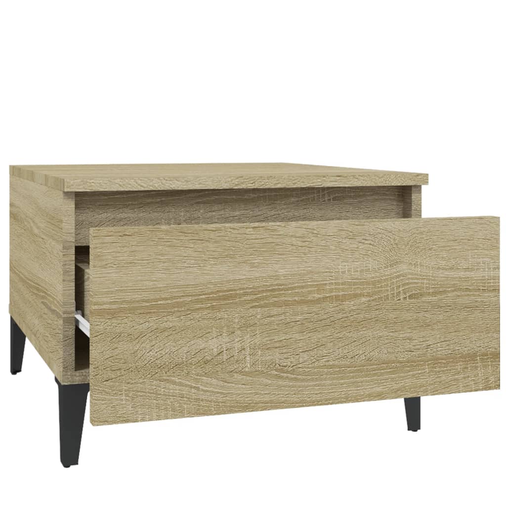 vidaXL Masă laterală, stejar sonoma, 50x46x35 cm, lemn compozit vidaXL Masă laterală, stejar sonoma, 50x46x35 cm, lemn compozit