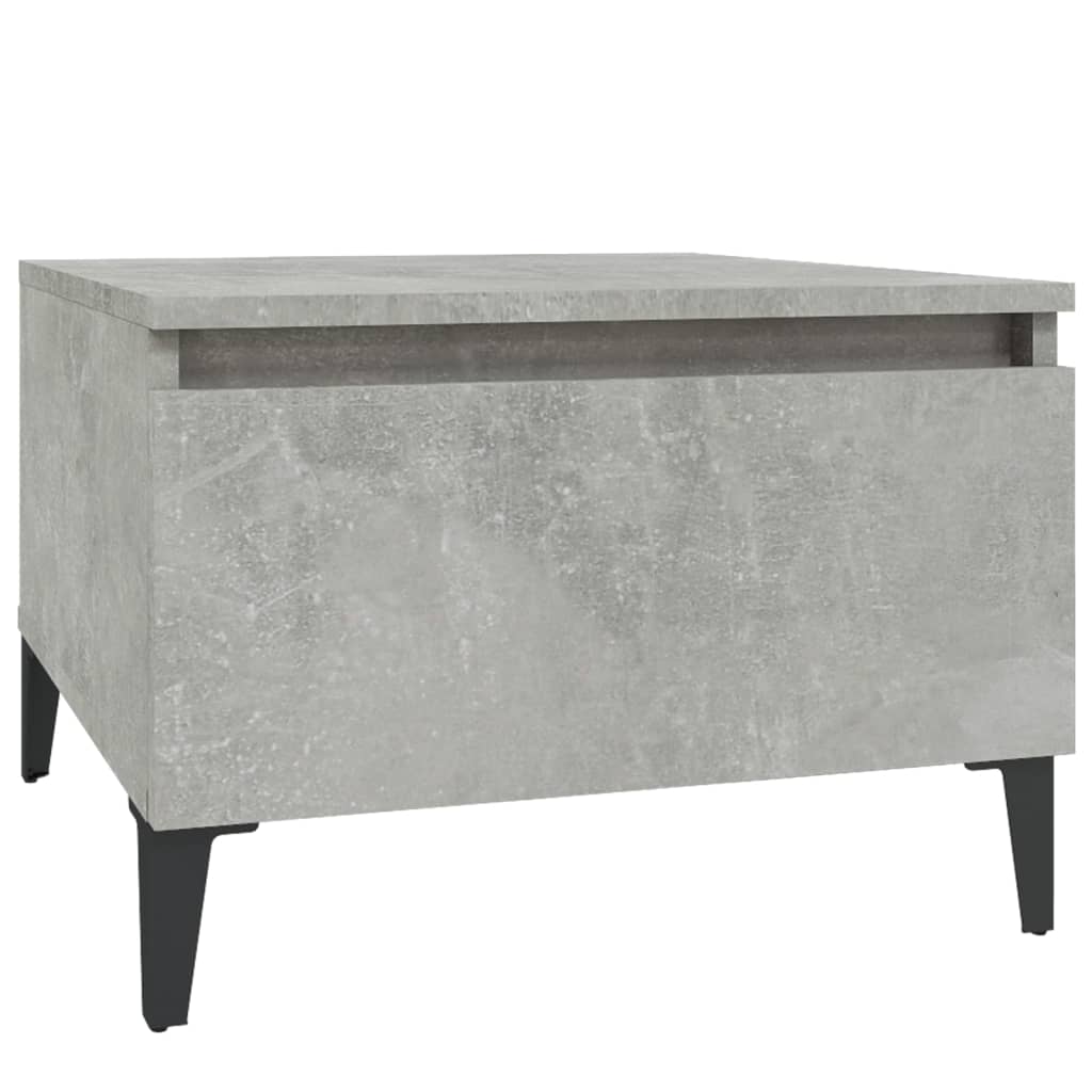 vidaXL Masă laterală, gri beton, 50x46x35 cm, lemn compozit vidaXL Masă laterală, gri beton, 50x46x35 cm, lemn compozit