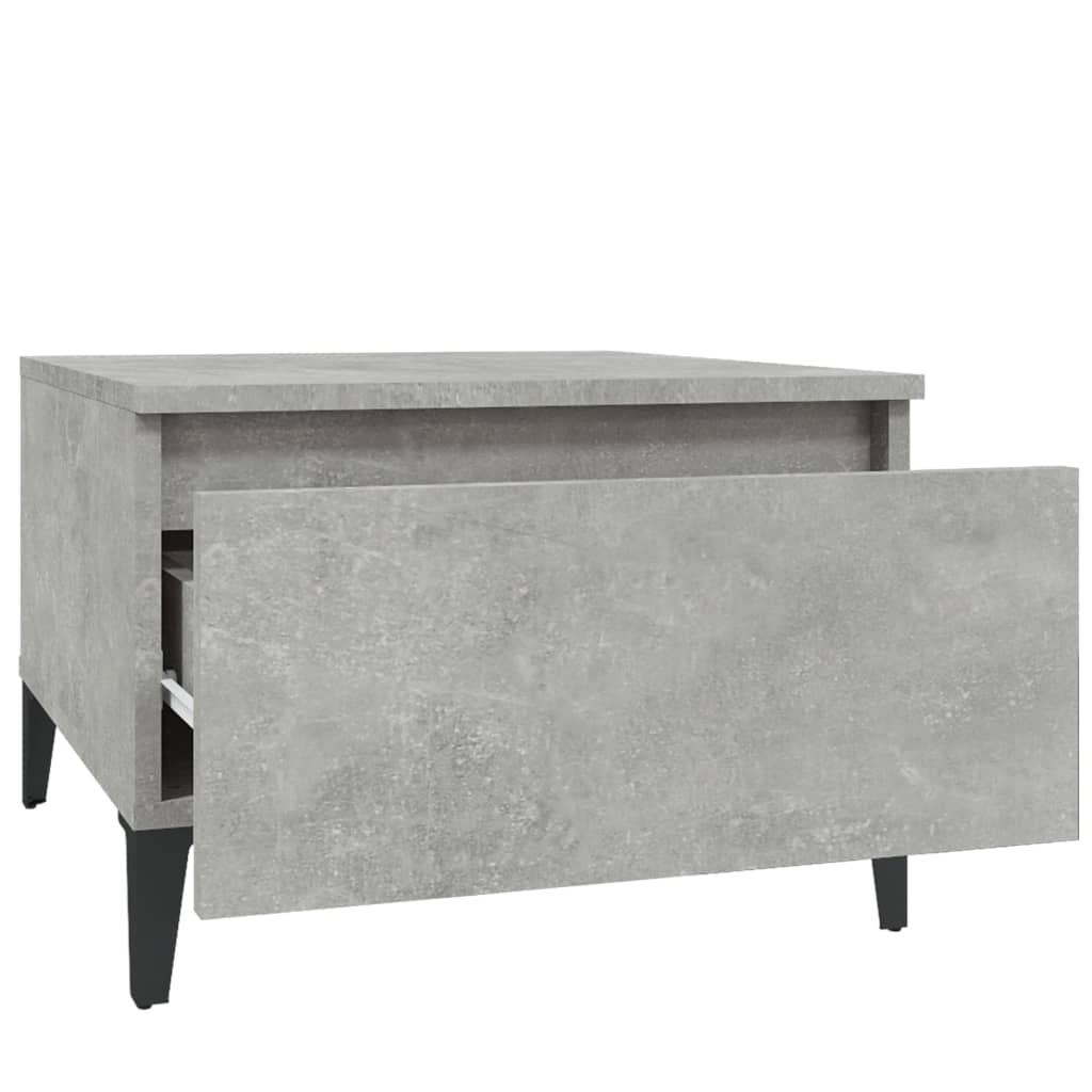 vidaXL Masă laterală, gri beton, 50x46x35 cm, lemn compozit vidaXL Masă laterală, gri beton, 50x46x35 cm, lemn compozit