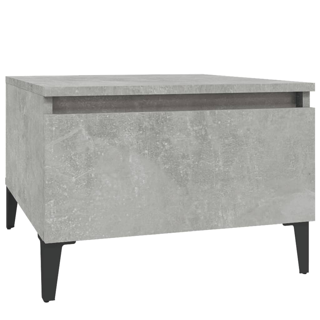 vidaXL Mese laterale, 2 buc., gri beton, 50x46x35 cm, lemn compozit