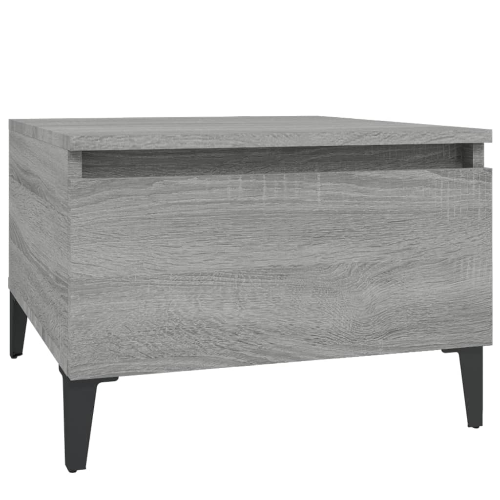 vidaXL Masă laterală, gri sonoma, 50x46x35 cm, lemn compozit vidaXL Masă laterală, gri sonoma, 50x46x35 cm, lemn compozit