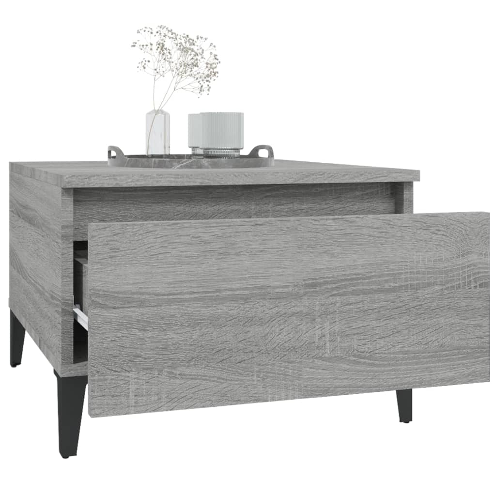 vidaXL Mese laterale 2 buc. gri sonoma 50x46x35 cm lemn compozit