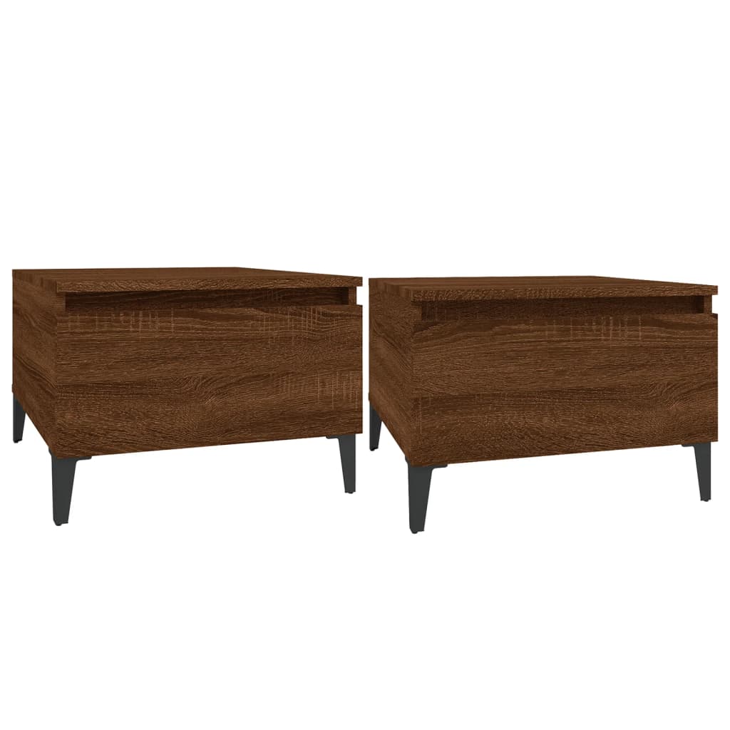 vidaXL Mese laterale 2 buc. stejar maro 50x46x35 cm lemn compozit