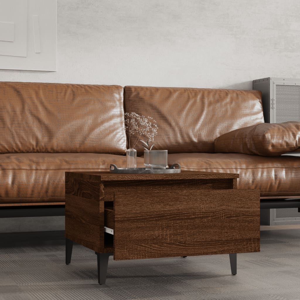 vidaXL Mese laterale 2 buc. stejar maro 50x46x35 cm lemn compozit