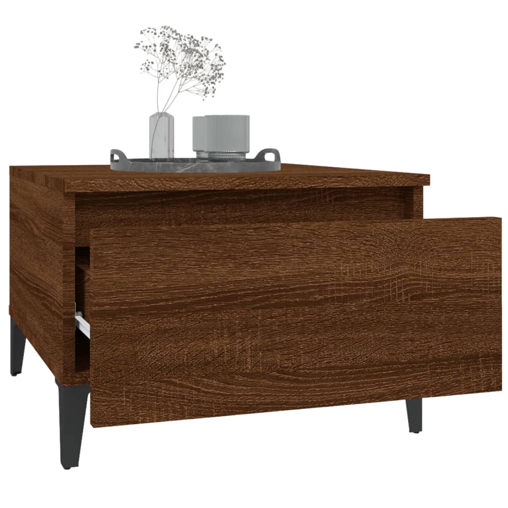 vidaXL Mese laterale 2 buc. stejar maro 50x46x35 cm lemn compozit