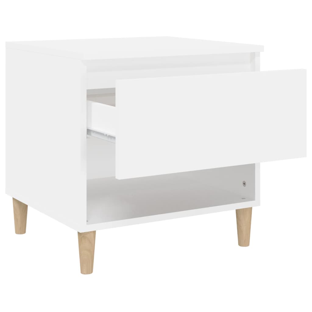 vidaXL Noptiere, 2 buc., alb, 50x46x50 cm, lemn prelucrat vidaXL Noptiere, 2 buc., alb, 50x46x50 cm, lemn prelucrat