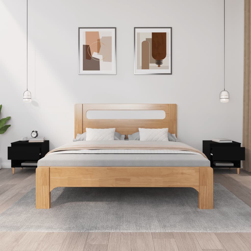 vidaXL Noptiere, 2 buc., negru, 50x46x50 cm, lemn prelucrat