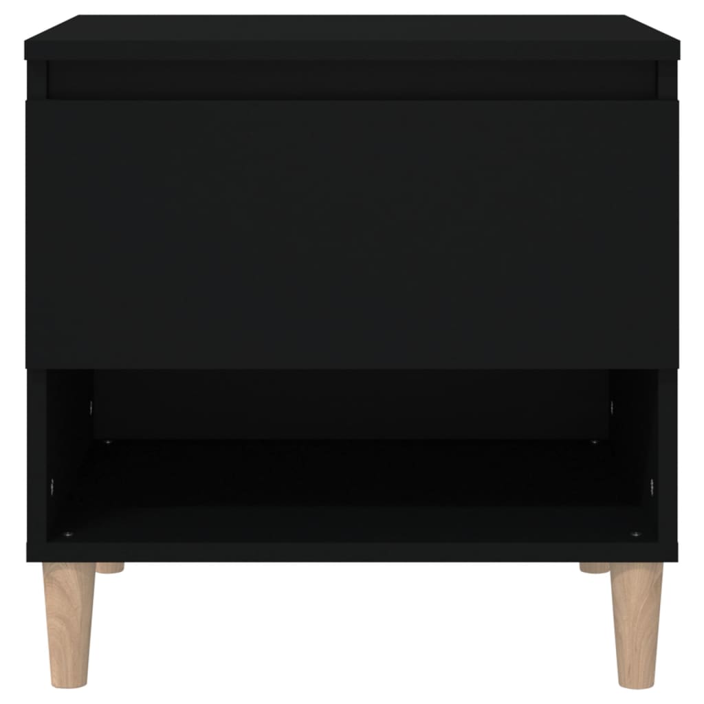 vidaXL Noptiere, 2 buc., negru, 50x46x50 cm, lemn prelucrat