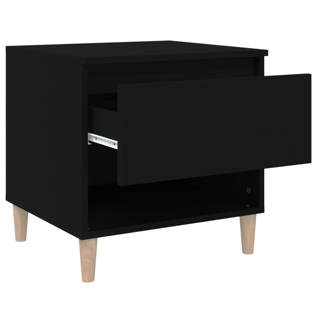 vidaXL Noptiere, 2 buc., negru, 50x46x50 cm, lemn prelucrat