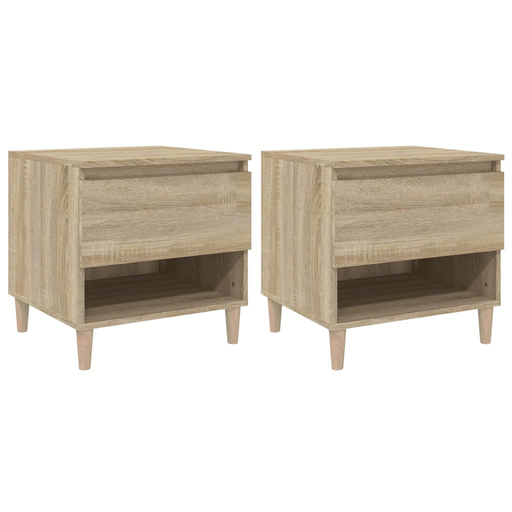 vidaXL Noptiere, 2 buc., stejar sonoma, 50x46x50 cm, lemn prelucrat vidaXL Noptiere, 2 buc., stejar sonoma, 50x46x50 cm, lemn prelucrat
