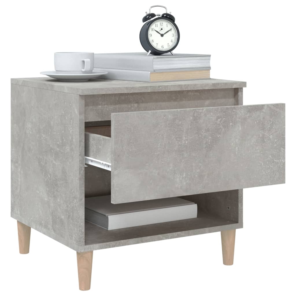 vidaXL Noptieră, gri beton, 50x46x50 cm, lemn prelucrat