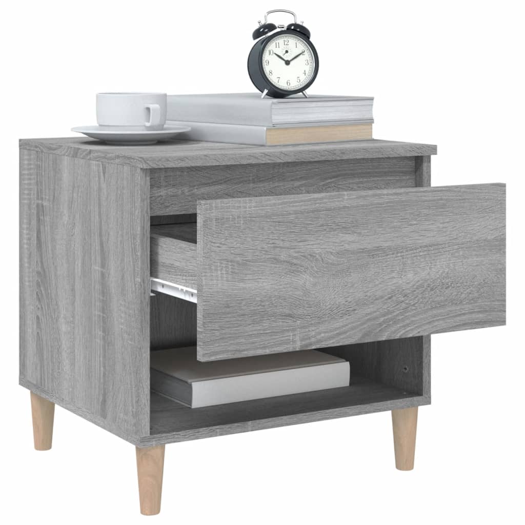 vidaXL Noptiere, 2 buc., gri sonoma, 50x46x50 cm, lemn prelucrat vidaXL Noptiere, 2 buc., gri sonoma, 50x46x50 cm, lemn prelucrat