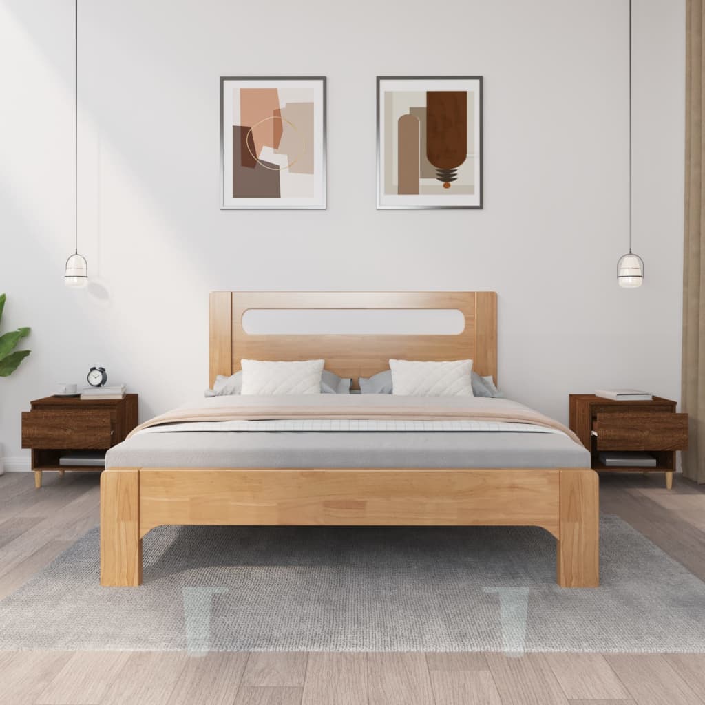 vidaXL Noptieră, 2 buc., stejar maro, 50x46x50 cm, lemn prelucrat vidaXL Noptieră, 2 buc., stejar maro, 50x46x50 cm, lemn prelucrat