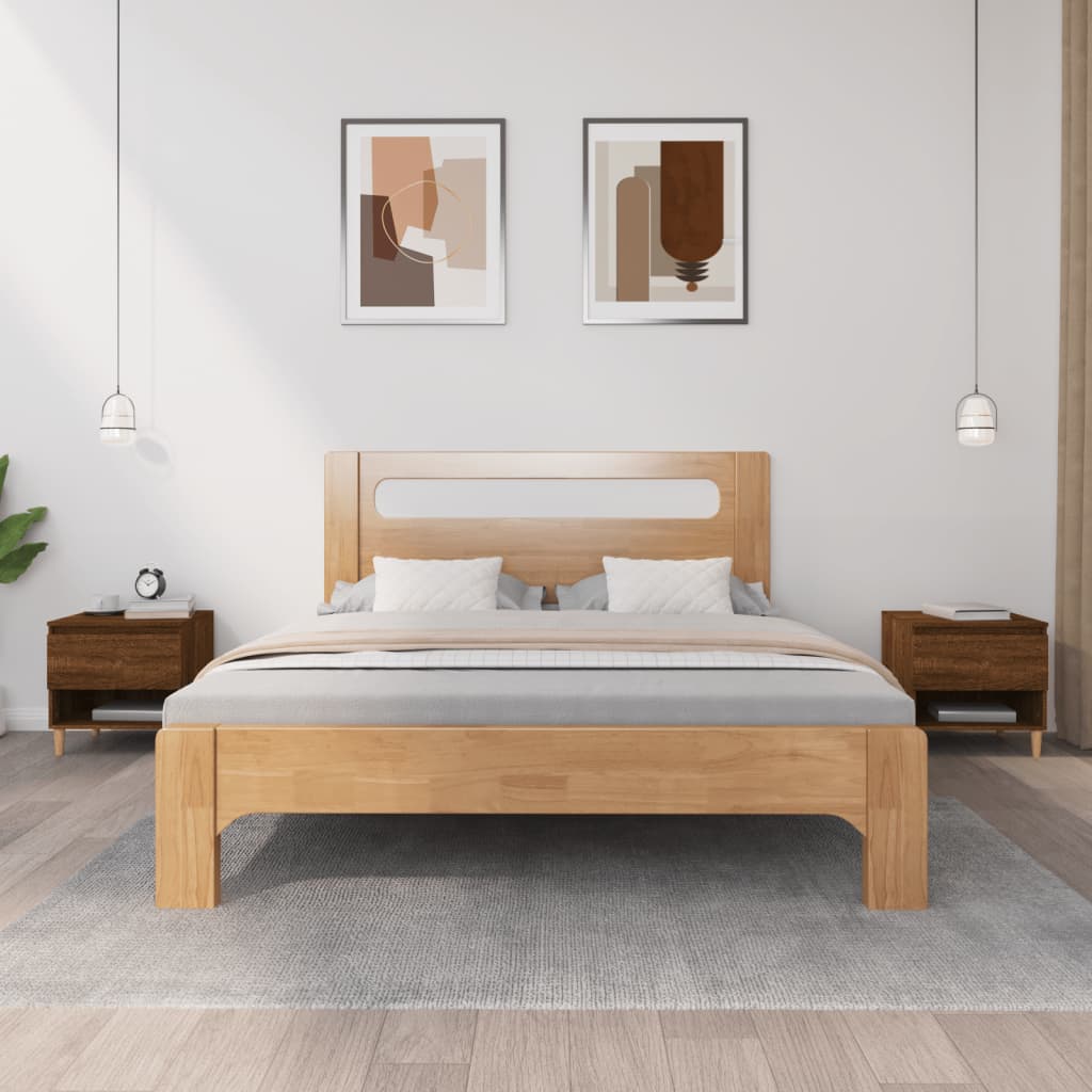 vidaXL Noptieră, 2 buc., stejar maro, 50x46x50 cm, lemn prelucrat vidaXL Noptieră, 2 buc., stejar maro, 50x46x50 cm, lemn prelucrat