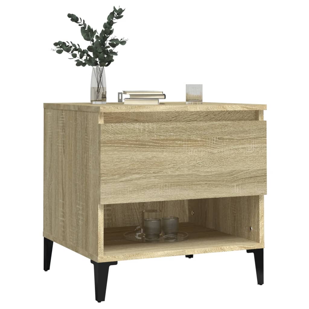 vidaXL Mese laterale 2 buc. stejar sonoma 50x46x50 cm lemn compozit